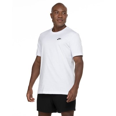 Camiseta Nike Sportswear Club Tee Branca e Preta 