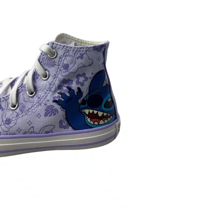 Tênis All Star Lilás Unisex Stitch 