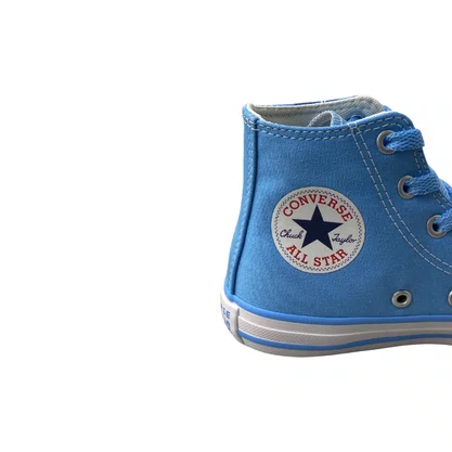 All Star Stich Azul Branco Fechamento Cadarço 