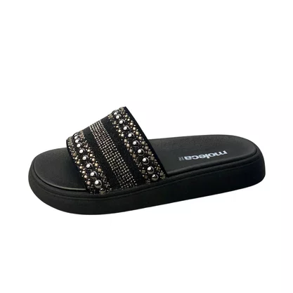 Birken Moleca Feminina Preta Tira Cravejada 
