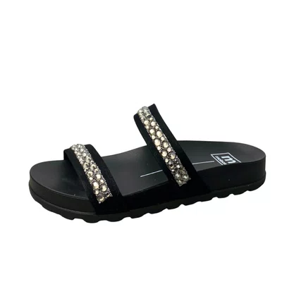 Birken Moleca Feminina Preto Tira Cravejada 