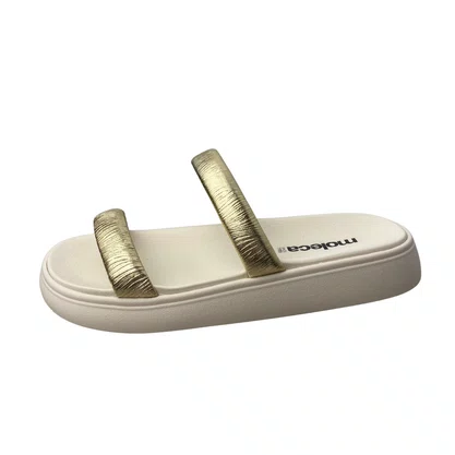 Birken Moleca Feminino Branco Dourado