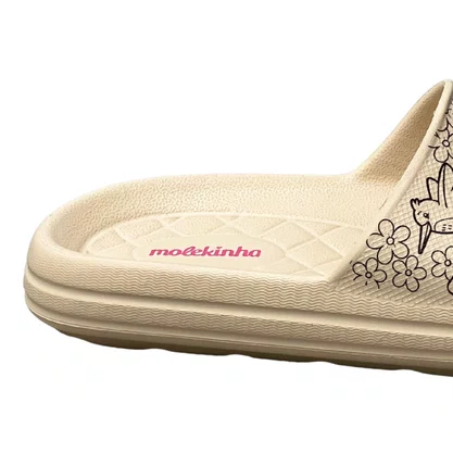 Birken Molekinha Infantil Feminina Creme Acompanha Canetinhas 