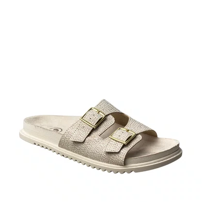 Birken Molekinha Infantil Feminina Creme Fivelas Douradas