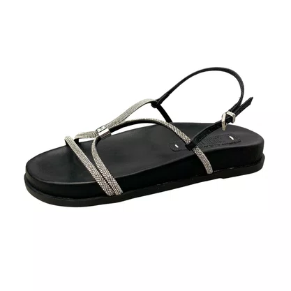 Birken Santa Lolla Feminina Preta Tira Cravejada