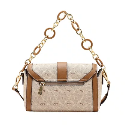 Bolsa Chenson Feminina Bege Ferragens Douradas 