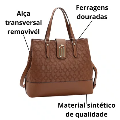 Bolsa Chenson Feminina Café Alça Mão 
