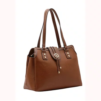 Bolsa Chenson Feminina Café Ferragens Douradas 