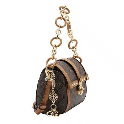 Bolsa Chenson Feminina Café Ferragens Douradas 