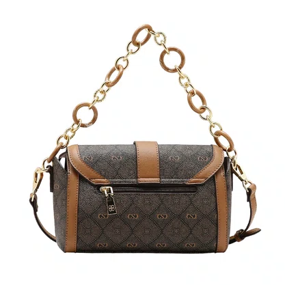 Bolsa Chenson Feminina Café Ferragens Douradas 