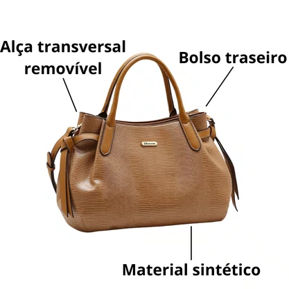 Bolsa Chenson Feminina Marrom Alça Mão 