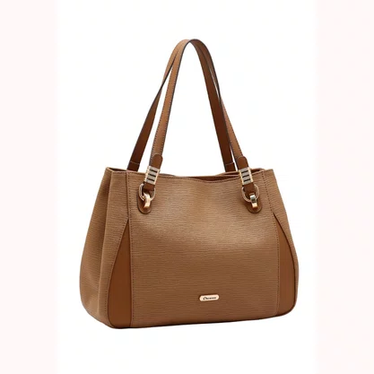 Bolsa Chenson Feminina Marrom Ferragens Douradas