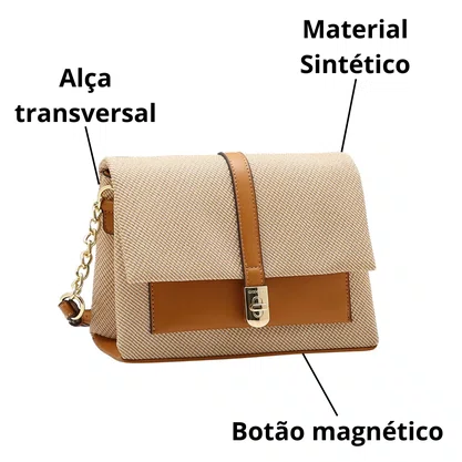 Bolsa Chenson Feminina Nude Alça Transversal 