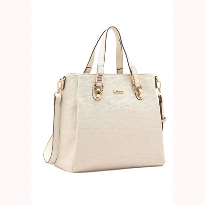 Bolsa Chenson Feminina Off White Ferragens Douradas 