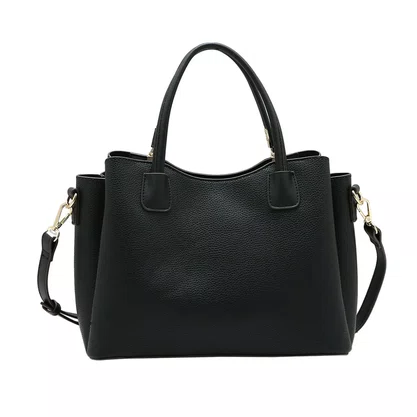 Bolsa Chenson Feminina Preto Ferragens Douradas 