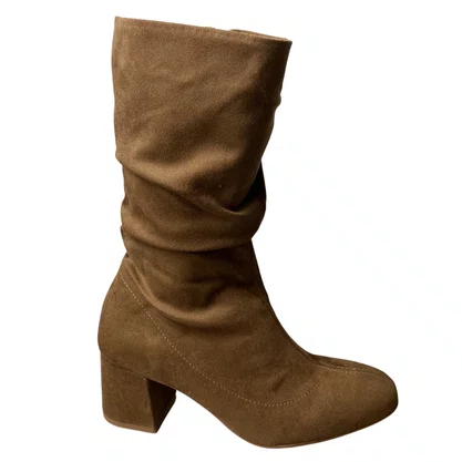 Bota Beira Rio Feminina Camel Salto Bloco 