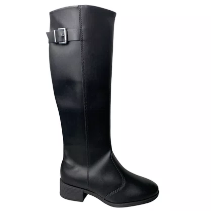 Bota Beira Rio Feminina Preto Cano Alto 