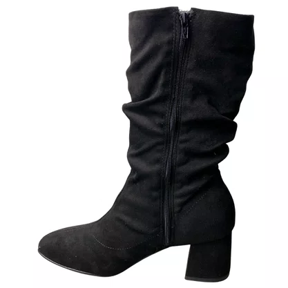 Bota Beira Rio Feminina Preto Salto Bloco 