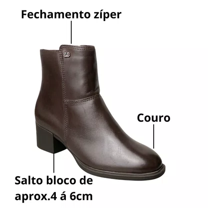 Bota Bottero Feminina Marrom Couro
