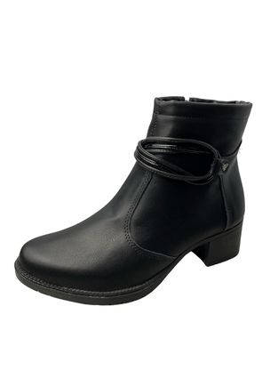 Bota Mississipi cano baixo salto 4cm preto