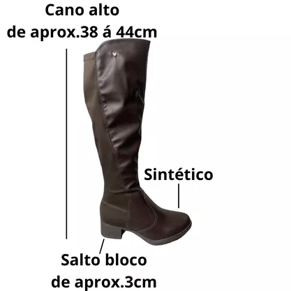 Bota Mississipi Feminina Café Cano Alto 