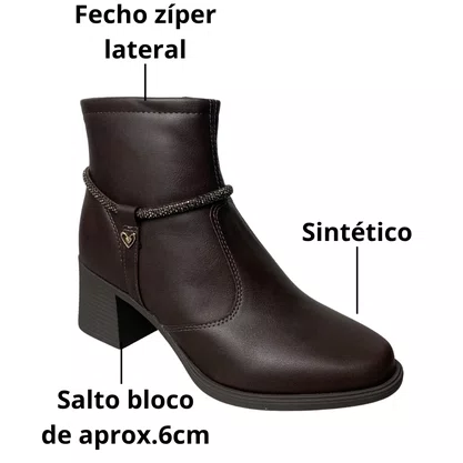 Bota Mississipi Feminina Café Cano Baixo 