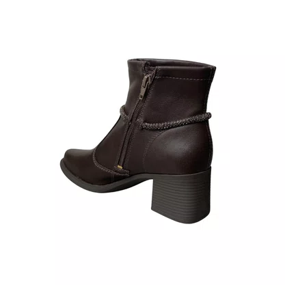 Bota Mississipi Feminina Café Cano Baixo 