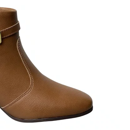 Bota Modare Feminina Caramelo Fecho Zíper 