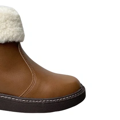 Bota Modare Feminina Caramelo Fecho Zíper 