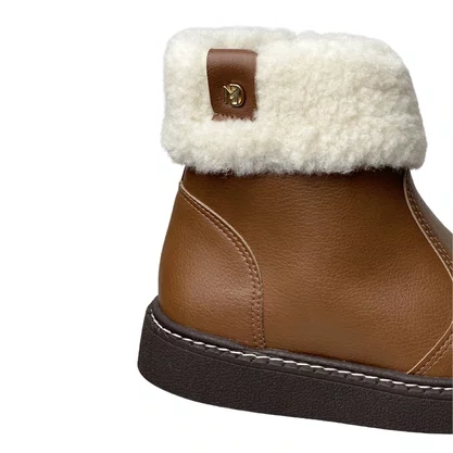 Bota Modare Feminina Caramelo Fecho Zíper 
