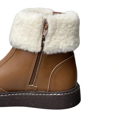 Bota Modare Feminina Caramelo Fecho Zíper 