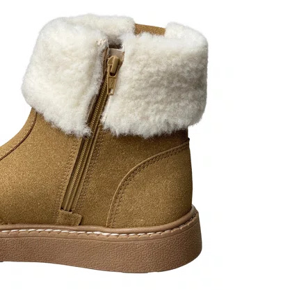 Bota Modare Feminina Caramelo Fecho Zíper 