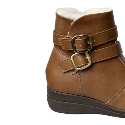 Bota Modare Feminina Caramelo Fecho Zíper