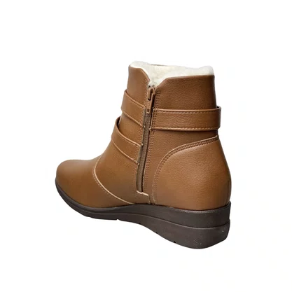 Bota Modare Feminina Caramelo Fecho Zíper