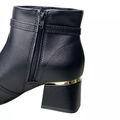 Bota Modare Feminino Preto Fecho Zíper