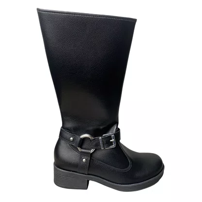 Bota Moleca Feminina Preto Cano Médio 