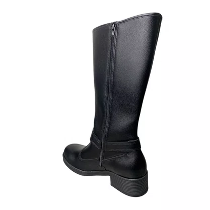 Bota Moleca Feminina Preto Cano Médio 