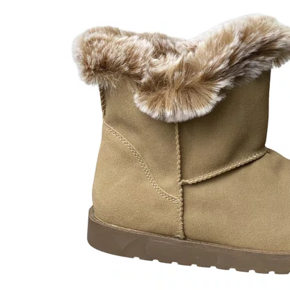 Bota Mooncity Feminina Bege Peluciada 