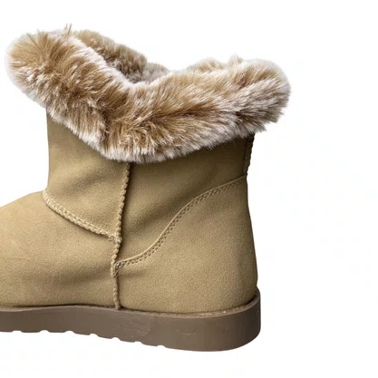 Bota Mooncity Feminina Bege Peluciada 