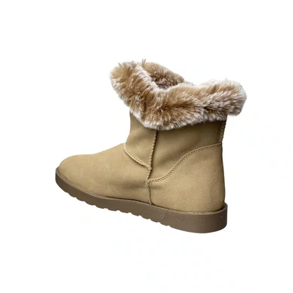 Bota Mooncity Feminina Bege Peluciada 