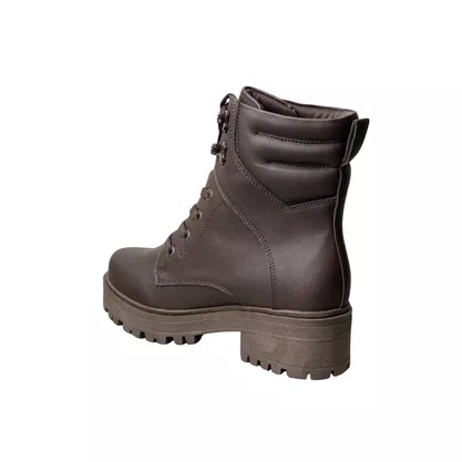 Bota Mooncity Feminina Marrom Cadarço 
