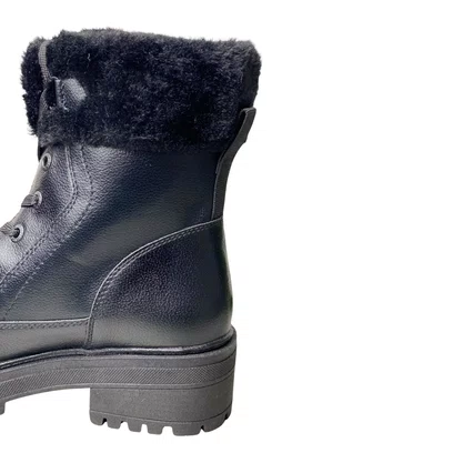 Bota Mooncity Feminina Preto Cadarço 