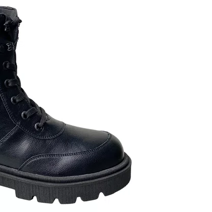 Bota Mooncity Feminina Preto Cadarço