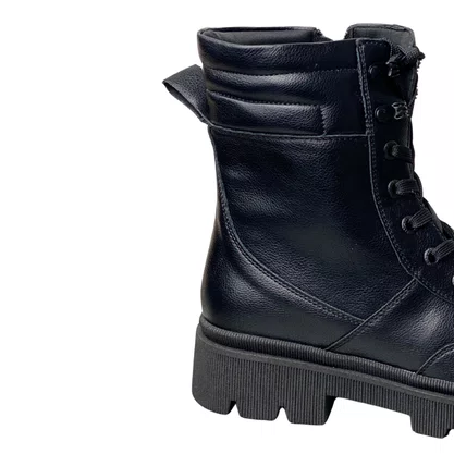 Bota Mooncity Feminina Preto Cadarço