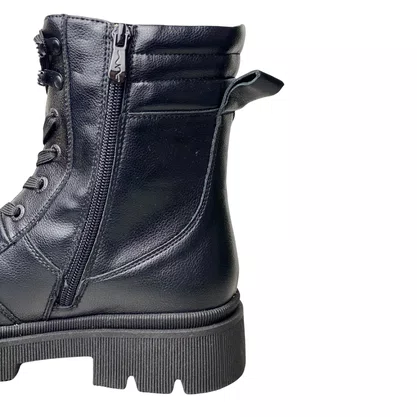 Bota Mooncity Feminina Preto Cadarço