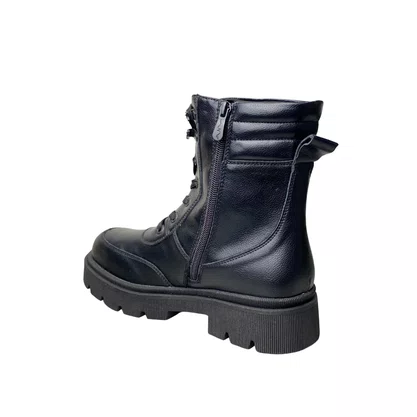Bota Mooncity Feminina Preto Cadarço