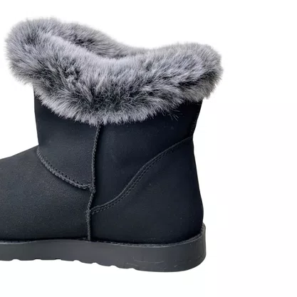 Bota Mooncity Feminina Preto Peluciada 