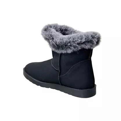 Bota Mooncity Feminina Preto Peluciada 