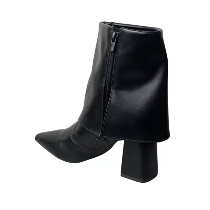 Bota Offline Feminina Preto Salto Bloco