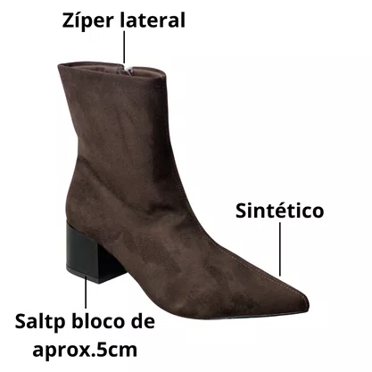 Bota Offline Feminina Terra Bico Fino 